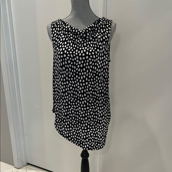 RACHEL Rachel Roy Asymmetrical Black and White Blouse - Picture 1 of 5